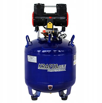 Oljefri Kompressor 50L 1500W 290L/min Rund Tyst 75dB Hopfällbart Handtag, Kraft&Dele