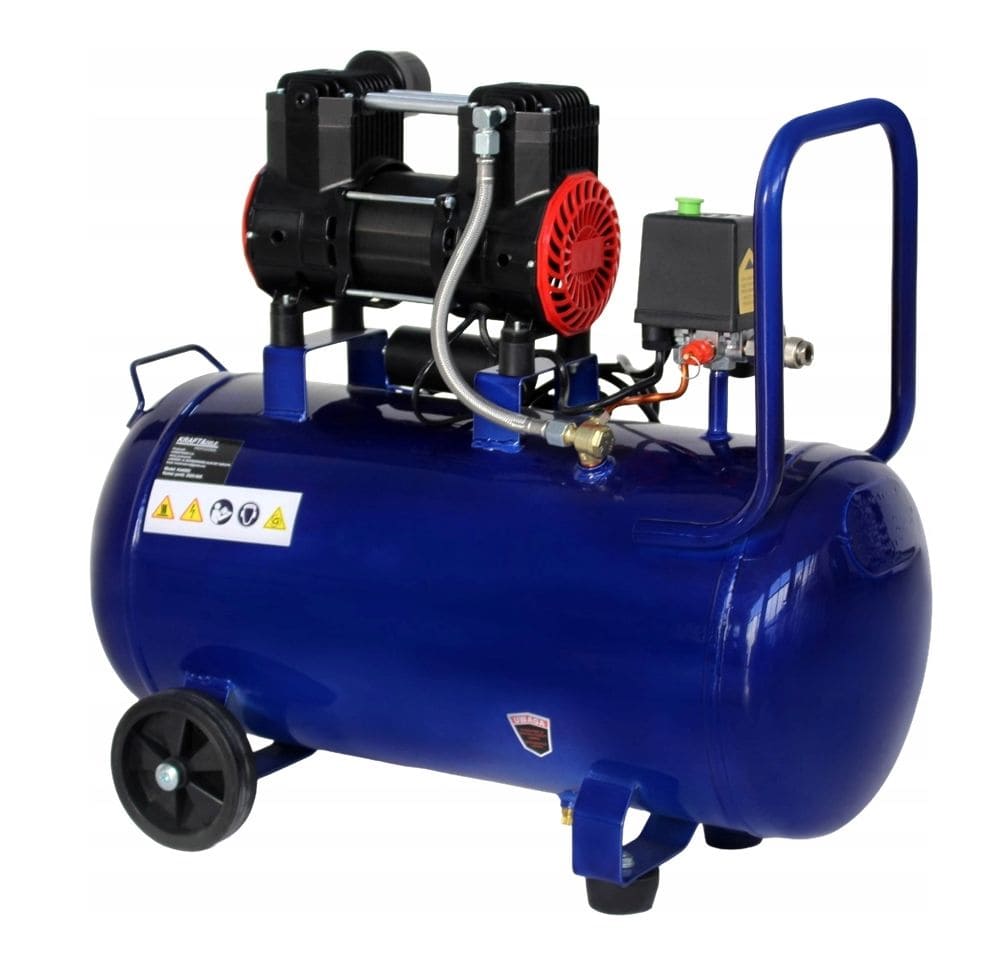 Oljefri Kompressor 50L 1500W 290L/min Tyst 75dB, Kraft&Dele - 6