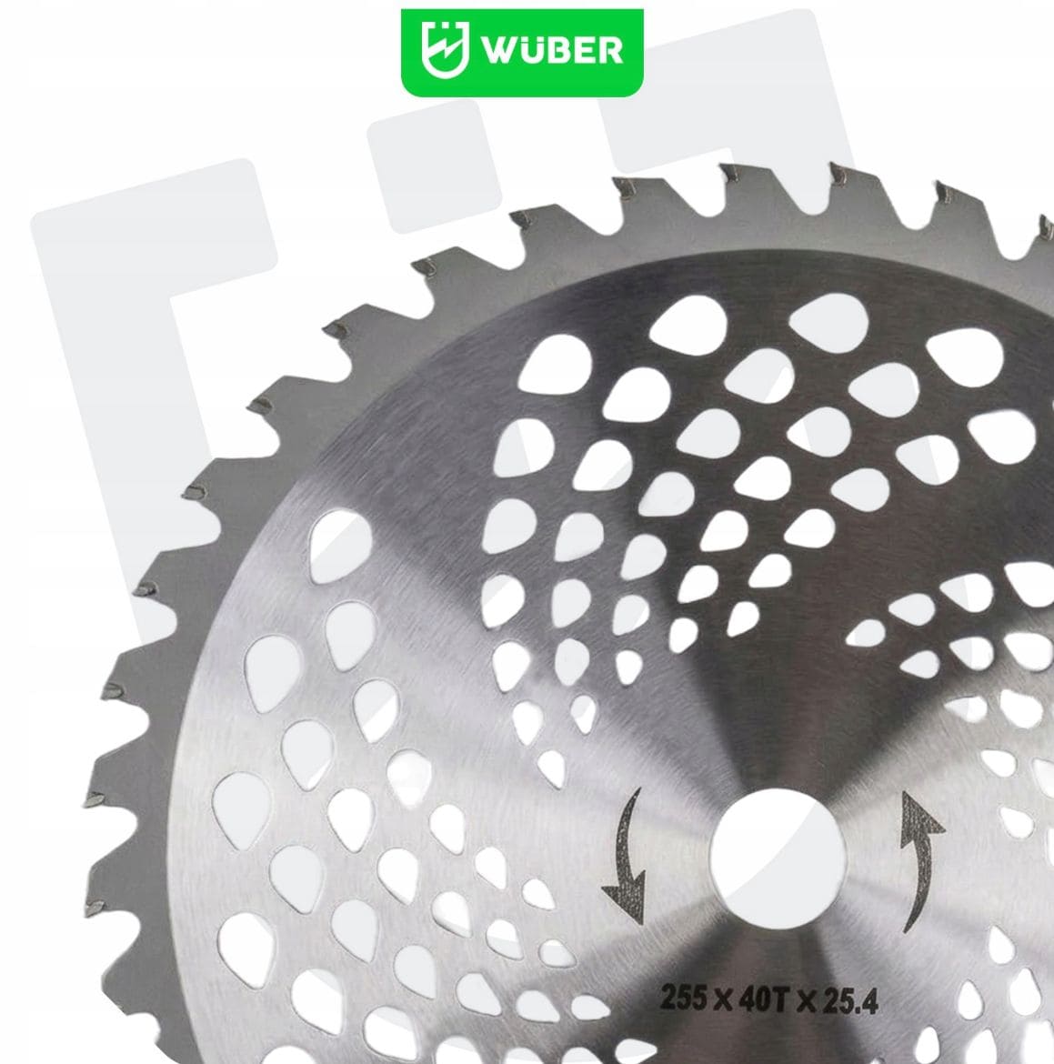 Wuber Tools Röjsågsklinga 2st 255x25,4mm 40T Hårdmetalltänder med Reducerring 20mm, Wuber - 3