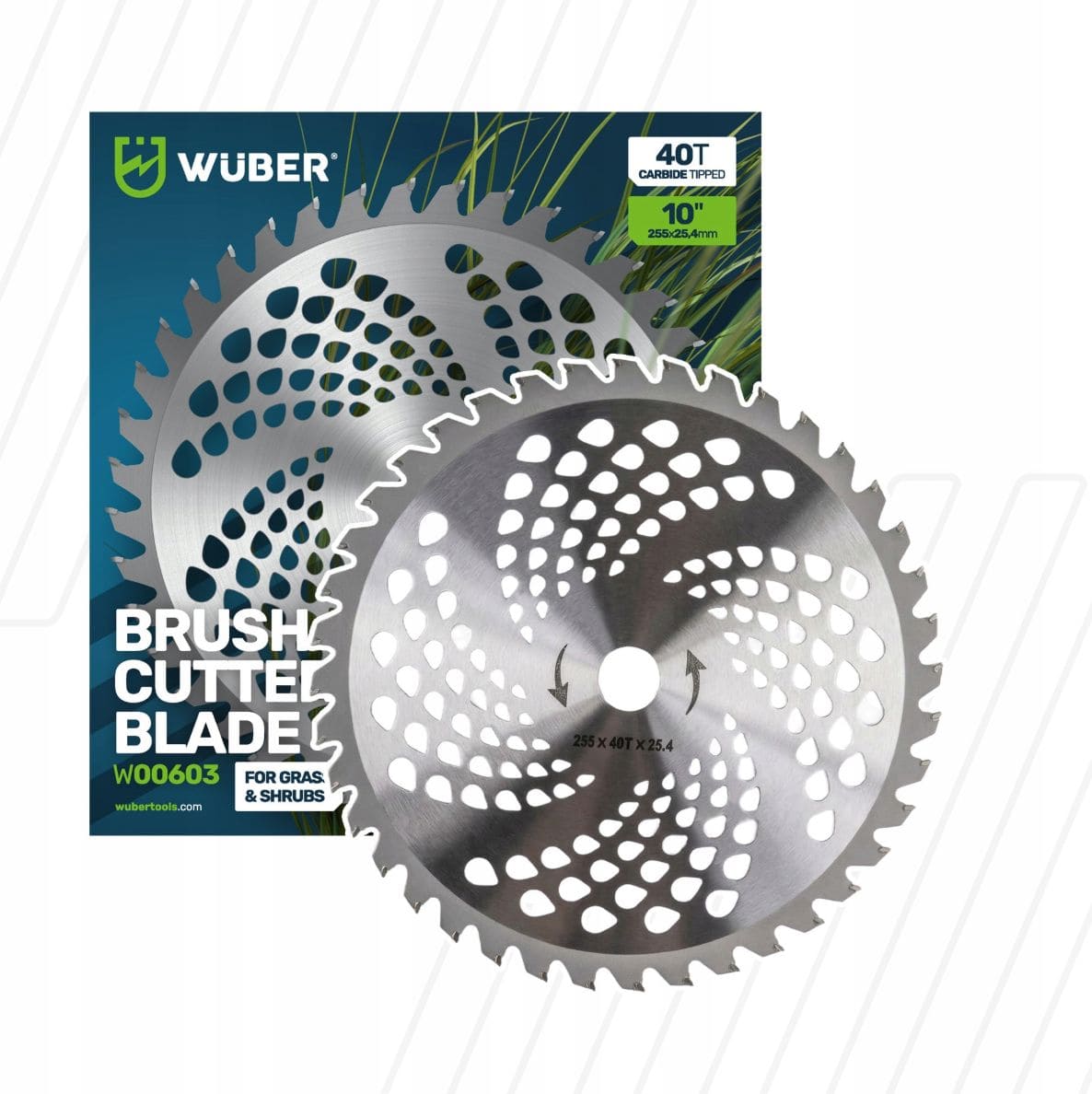 Wuber Tools Röjsågsklinga 2st 255x25,4mm 40T Hårdmetalltänder med Reducerring 20mm, Wuber - 6