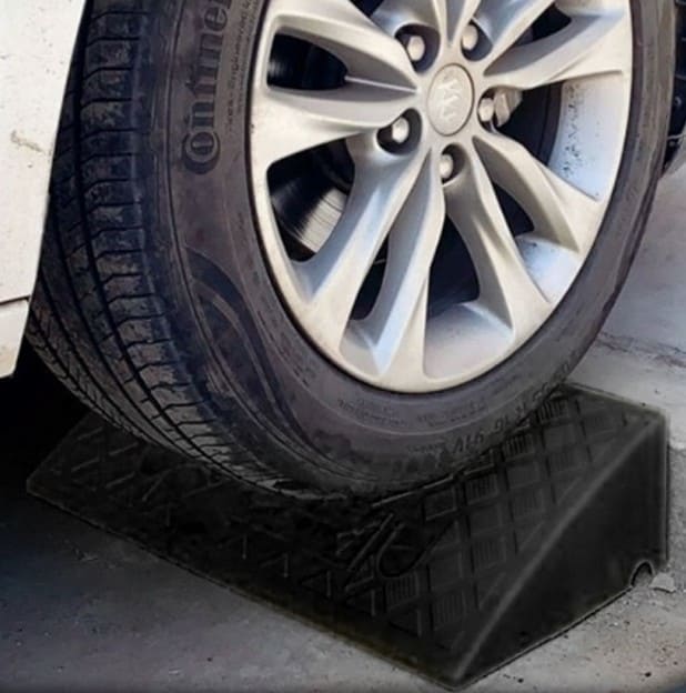 Uppkörningsramp 15cm, 1st ramp för biluppfart, kantramp, svart gummikomposit - 8