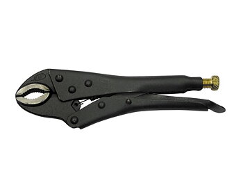 PROLINE TOOLS Låstång 180 mm, Rundkäftar, Svart, Nickelförzinkad Justeringsskruv, Proline