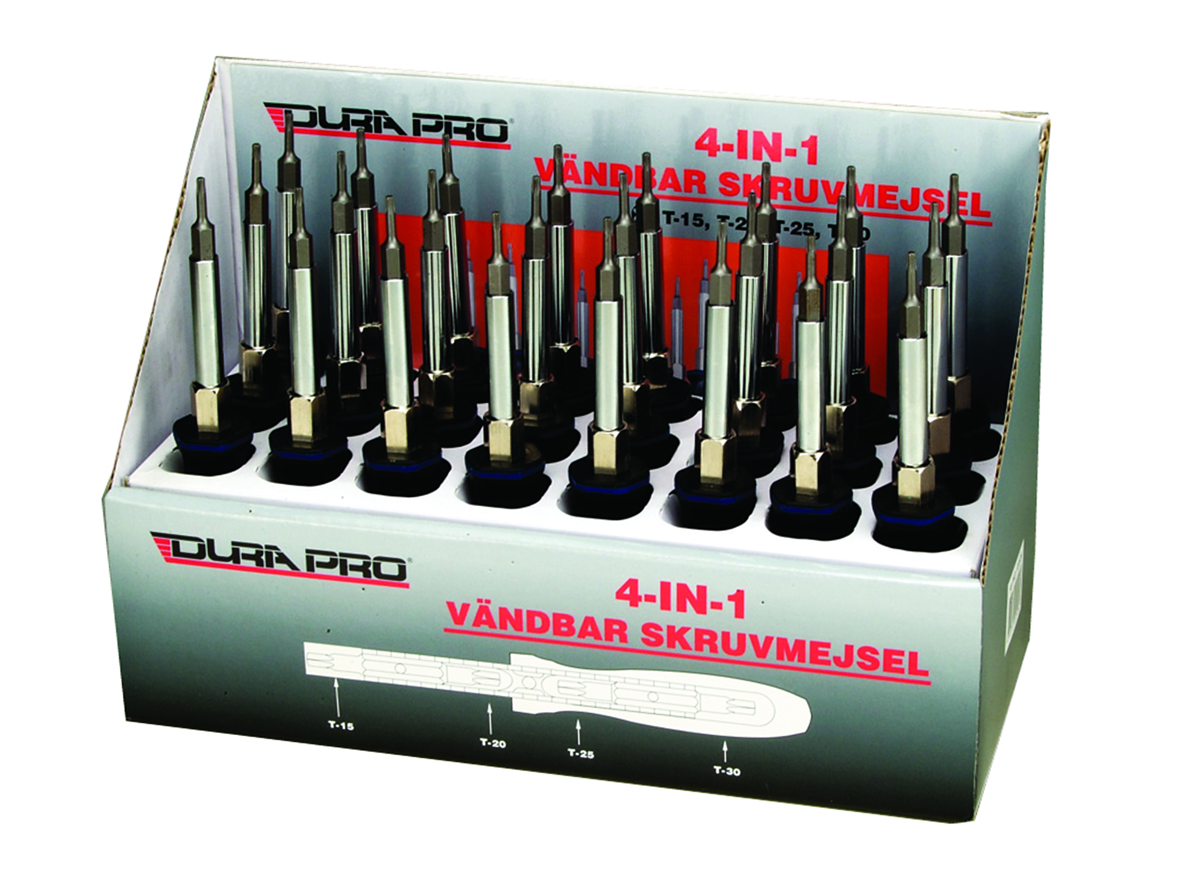 4-IN-1 24 st vändbara torxmejslar i displayk