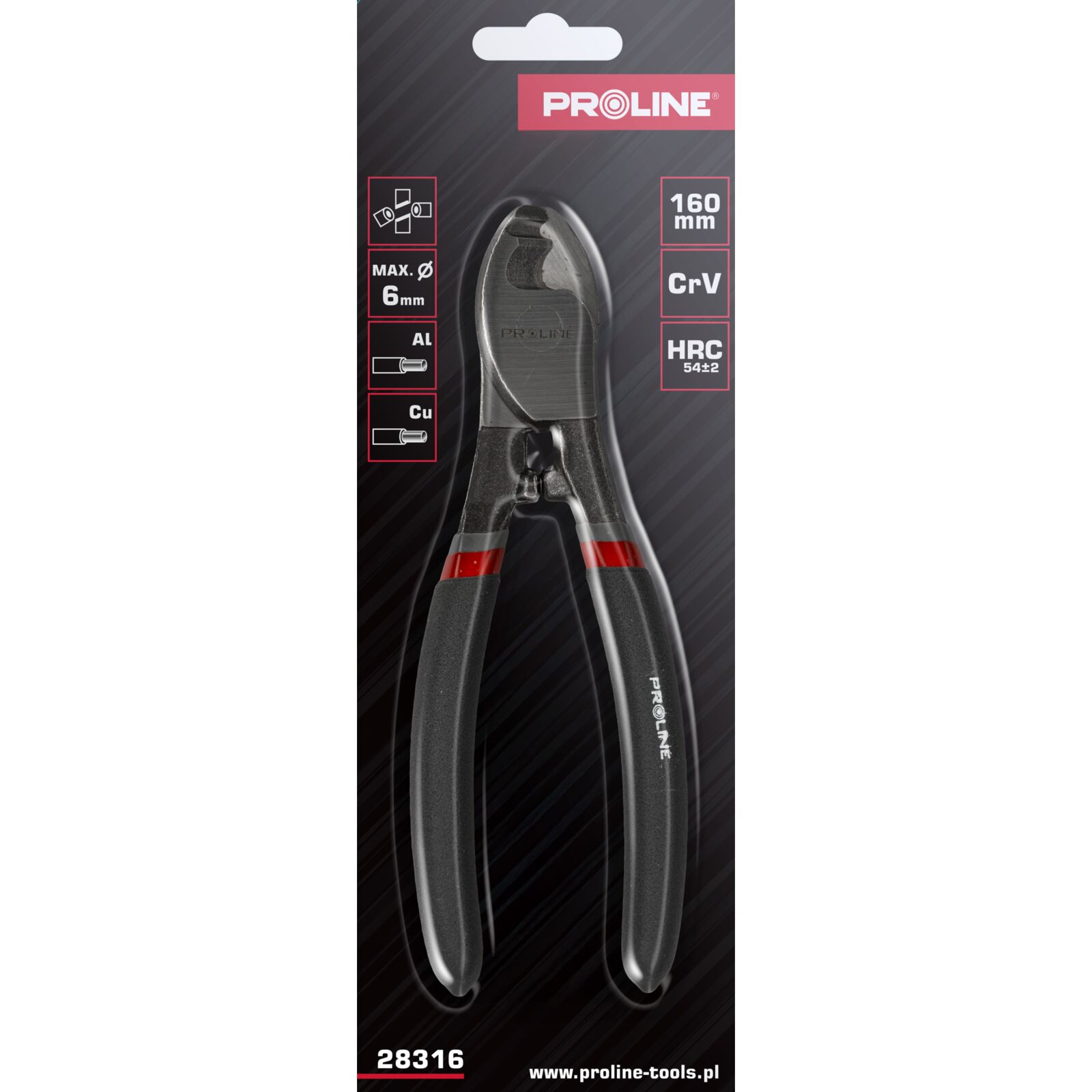 PROLINE TOOLS Kabeltång 160 mm, Max. Diameter 6 mm, Al/Cu, Proline - 7