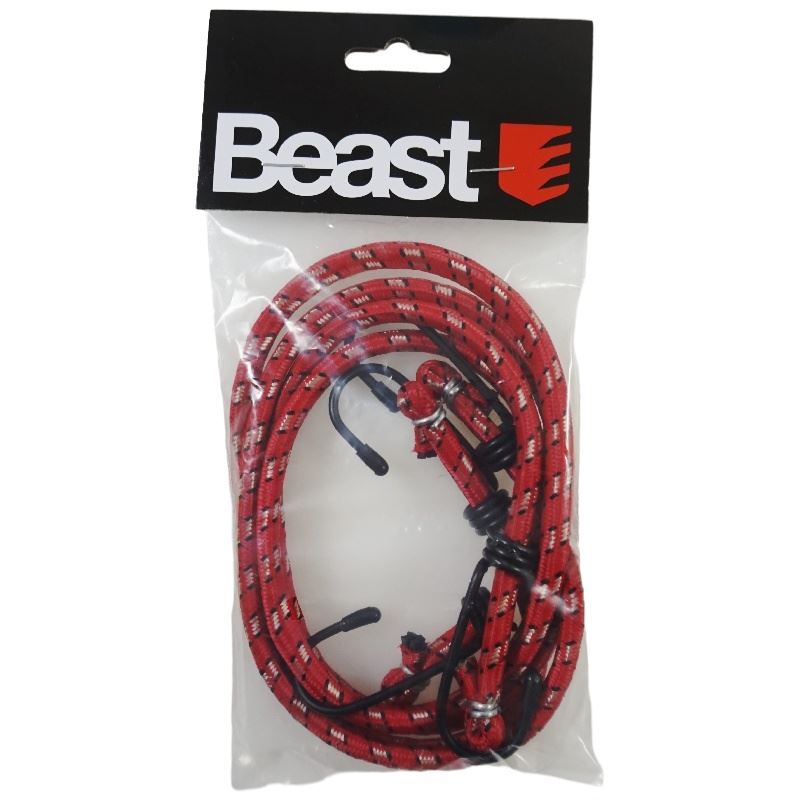 Beast Elastiska hållare, lina med krok, för pakethållare, bil m.m. x80 cm