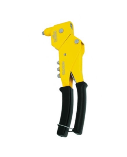 Nittång, popnitsverktyg STANLEY MR77, vridbar nithuvud, 4 utbytbara nitspetsar för 2, 5, 3, 4 och 5 mm