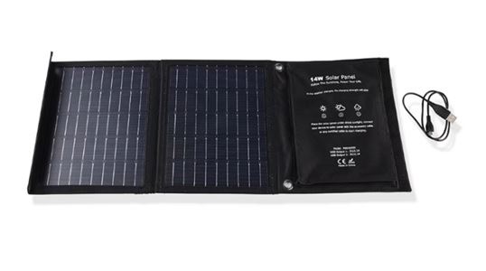 Beast Vikbar solpanel fickformat 14W dubbel USB-utgång 5V/2.1A