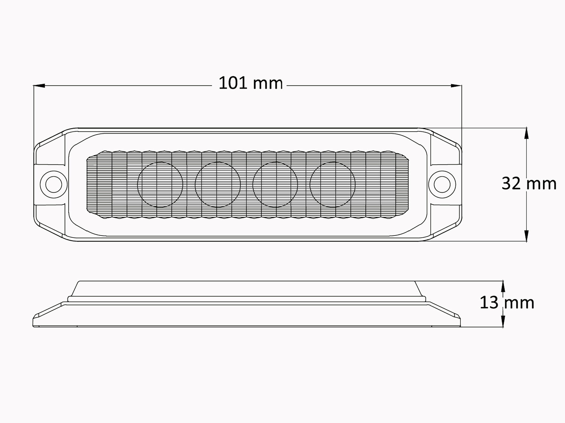 BriodLights Backlampa mini platt – 4 st - 2