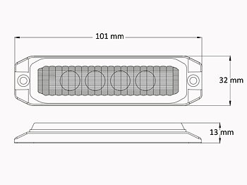 BriodLights Backlampa mini platt – 4 st