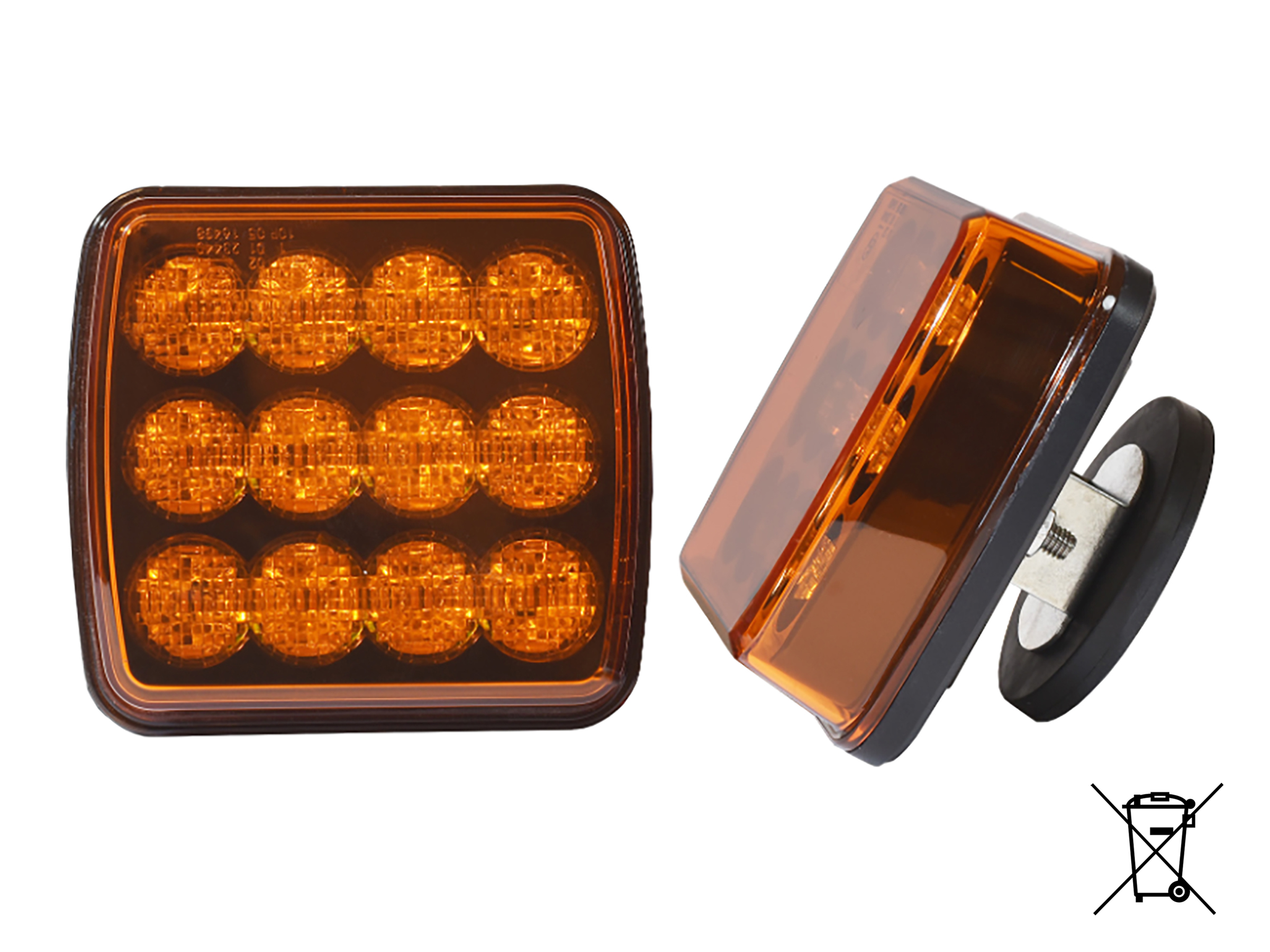 BriodLights 2 st Laddningsbart varningsljus m. magnet