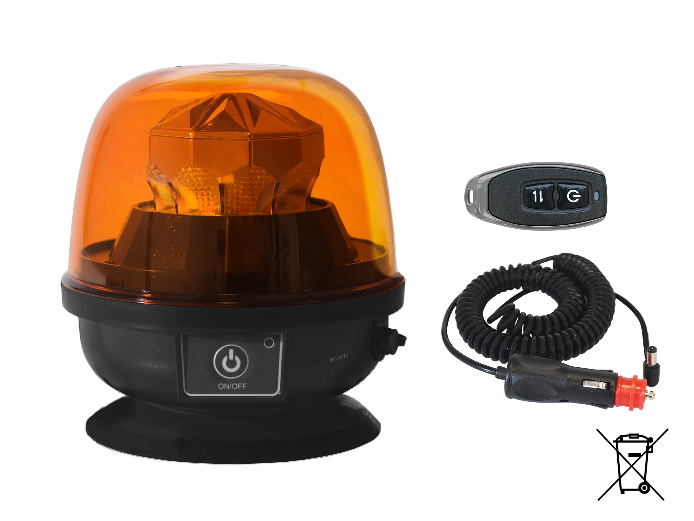 BriodLights Roterande V-ljus Batteri Fjärrkontroll kabel