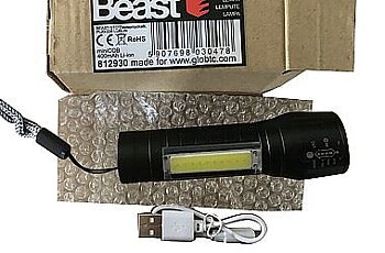 Aluminiumficklampa, USB-laddning, Beast