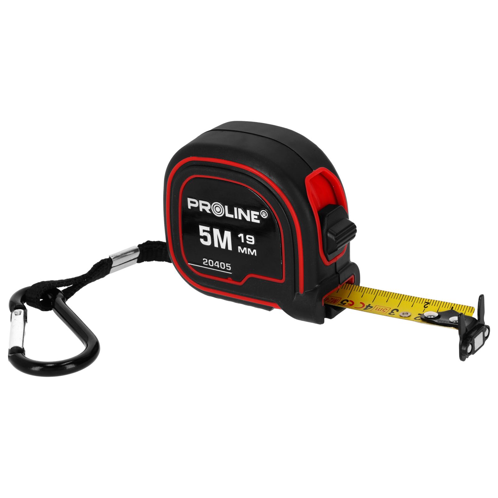 PROLINE TOOLS Måttband 3m/16 mm, Tvåsidigt, Nylon, Klämma, CE, Proline