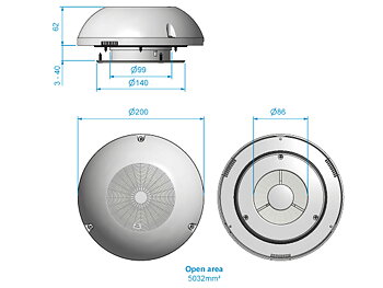 Luftventil, justerbar  3-40 mm – 5 st