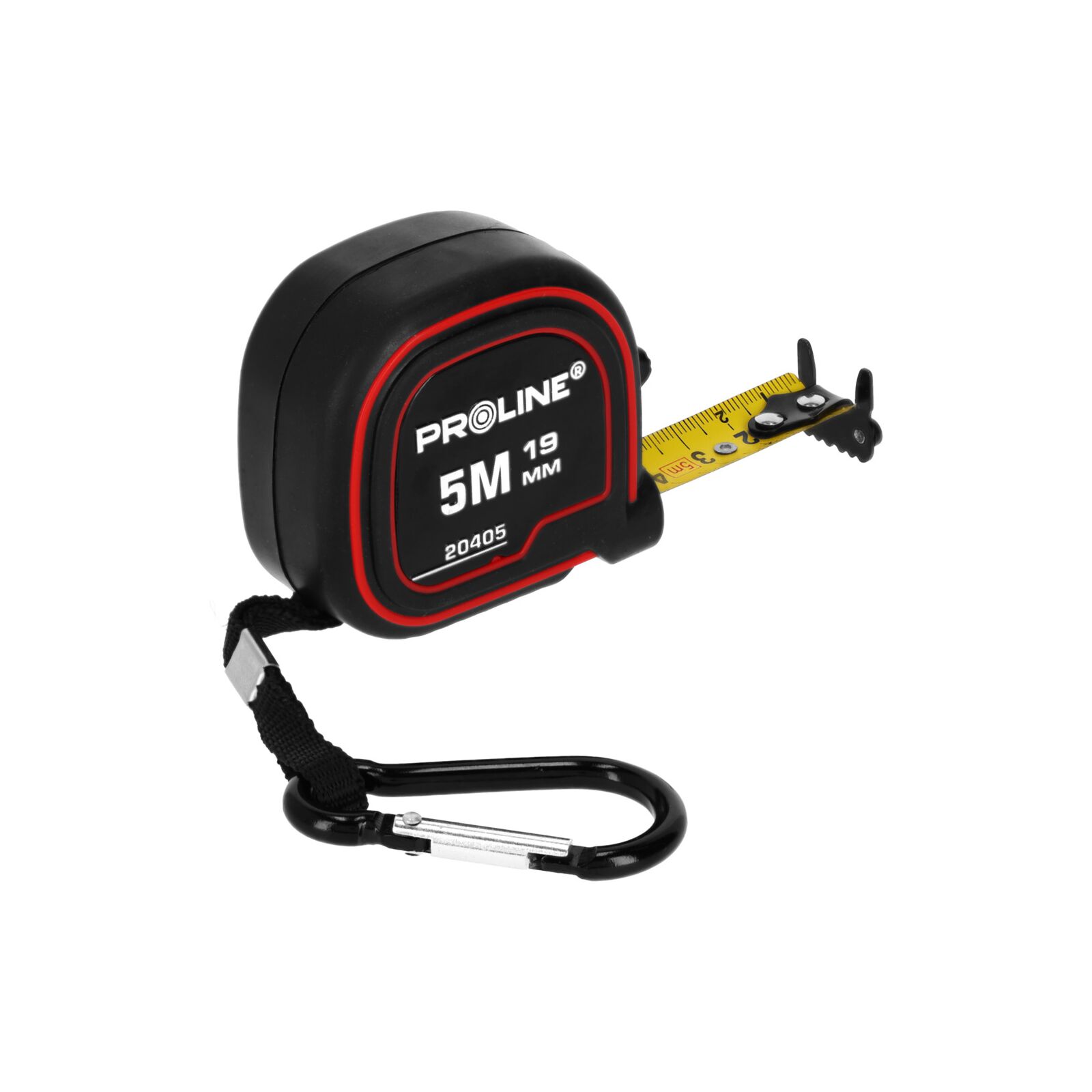 PROLINE TOOLS Måttband 8m/25 mm, Tvåsidigt, Nylon, Klämma, CE, Proline - 6