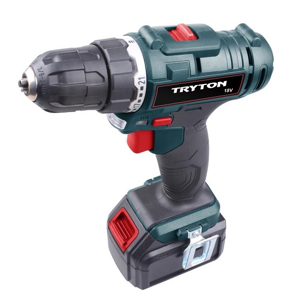 Tryton BORRMASKIN / BLANDARE 18V LI-ION, 2 batterier, laddare 3-5t 2 hastigheter