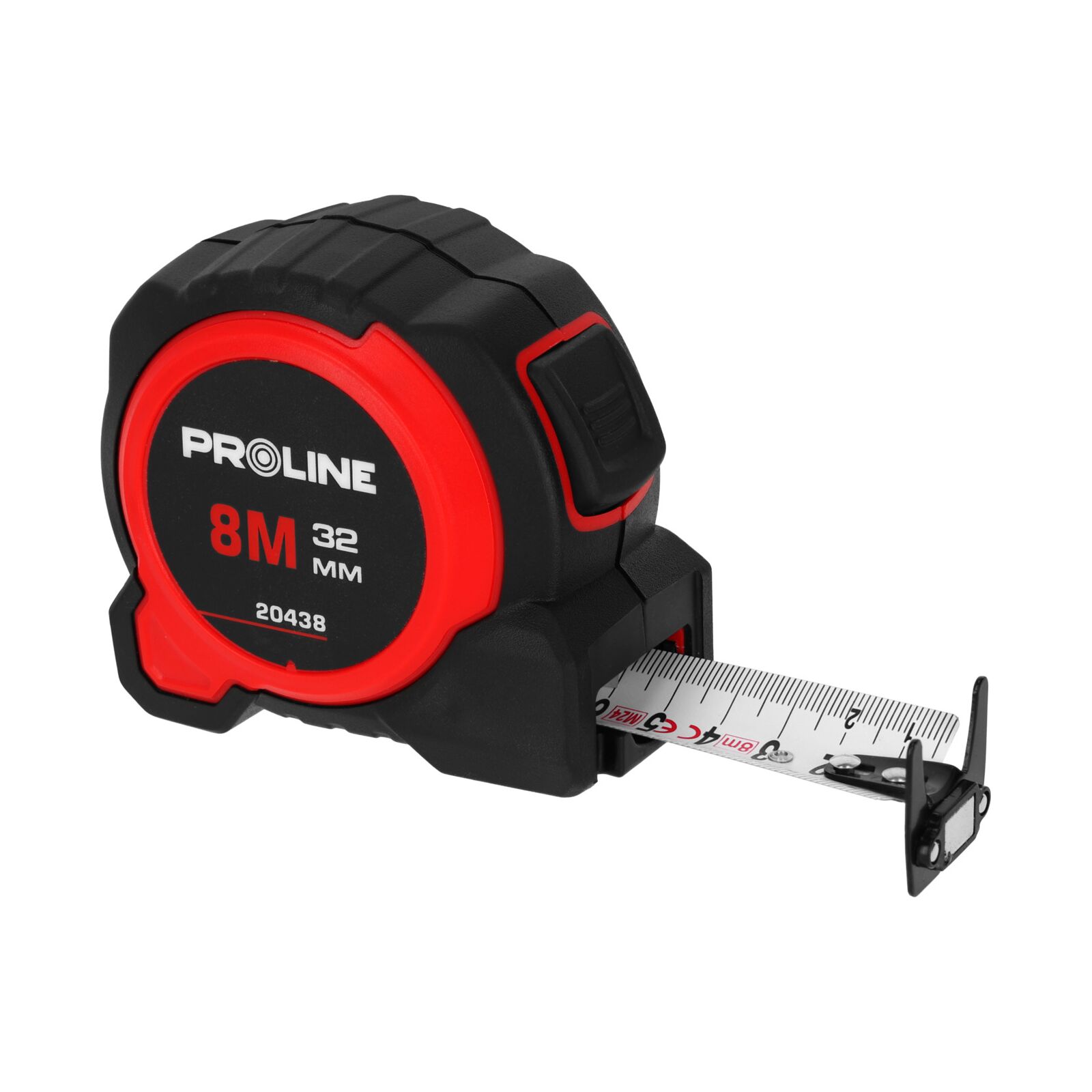 PROLINE TOOLS Måttband 8m/32 mm, Tvåsidigt, Nylon, Klämma, CE, Proline - 2