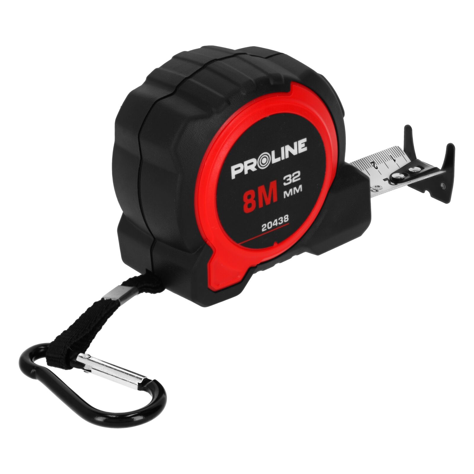 PROLINE TOOLS Måttband 8m/32 mm, Tvåsidigt, Nylon, Klämma, CE, Proline - 3