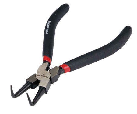 PROLINE TOOLS Spårringstång vinklade käftar 180 mm, för invändiga spårringar, Proline