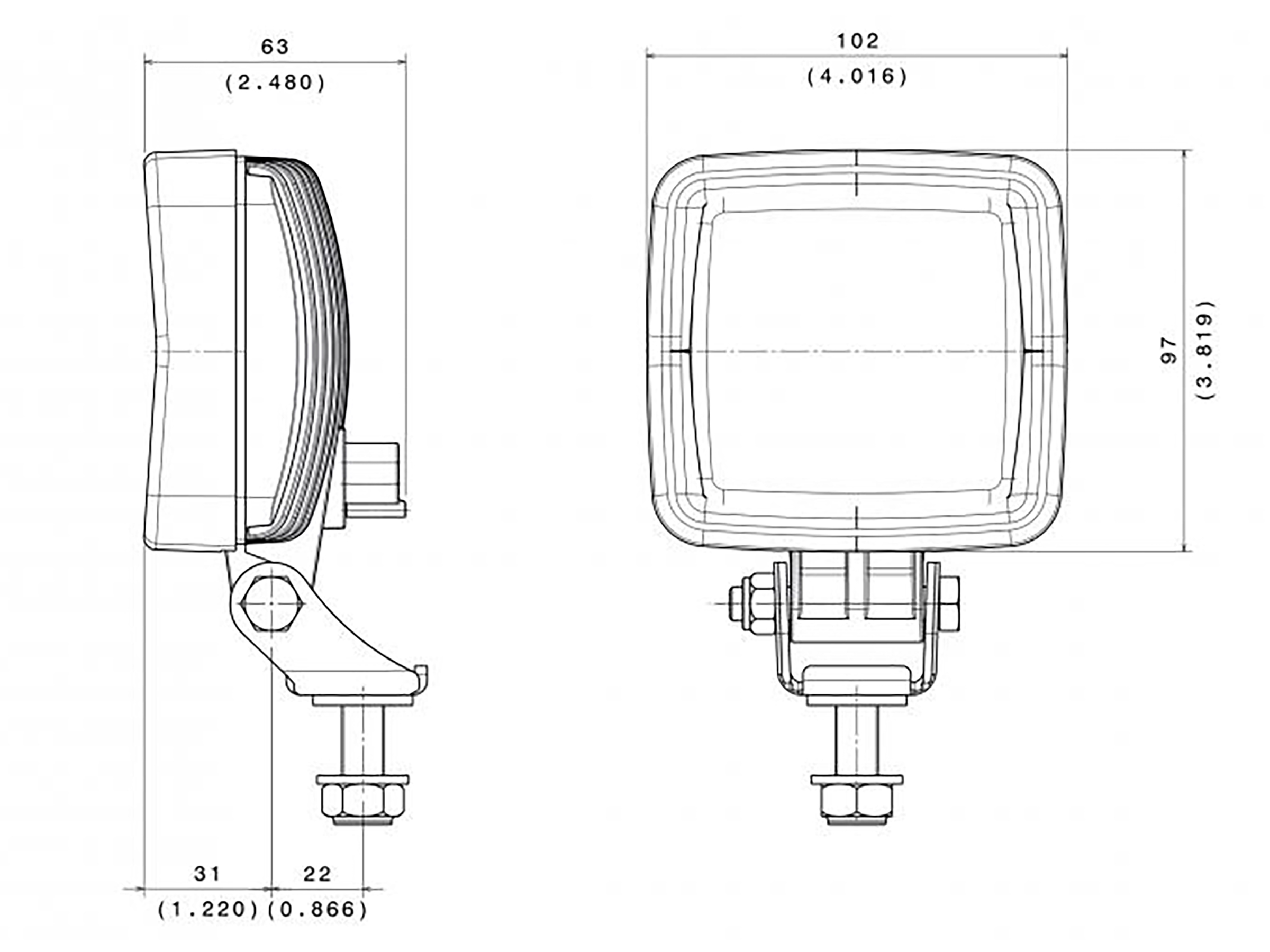 Arbetslampa ABL SLA 2000 bred NO GLARE – 36 st - 2