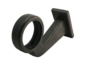 Gummiarm böjd 165 mm