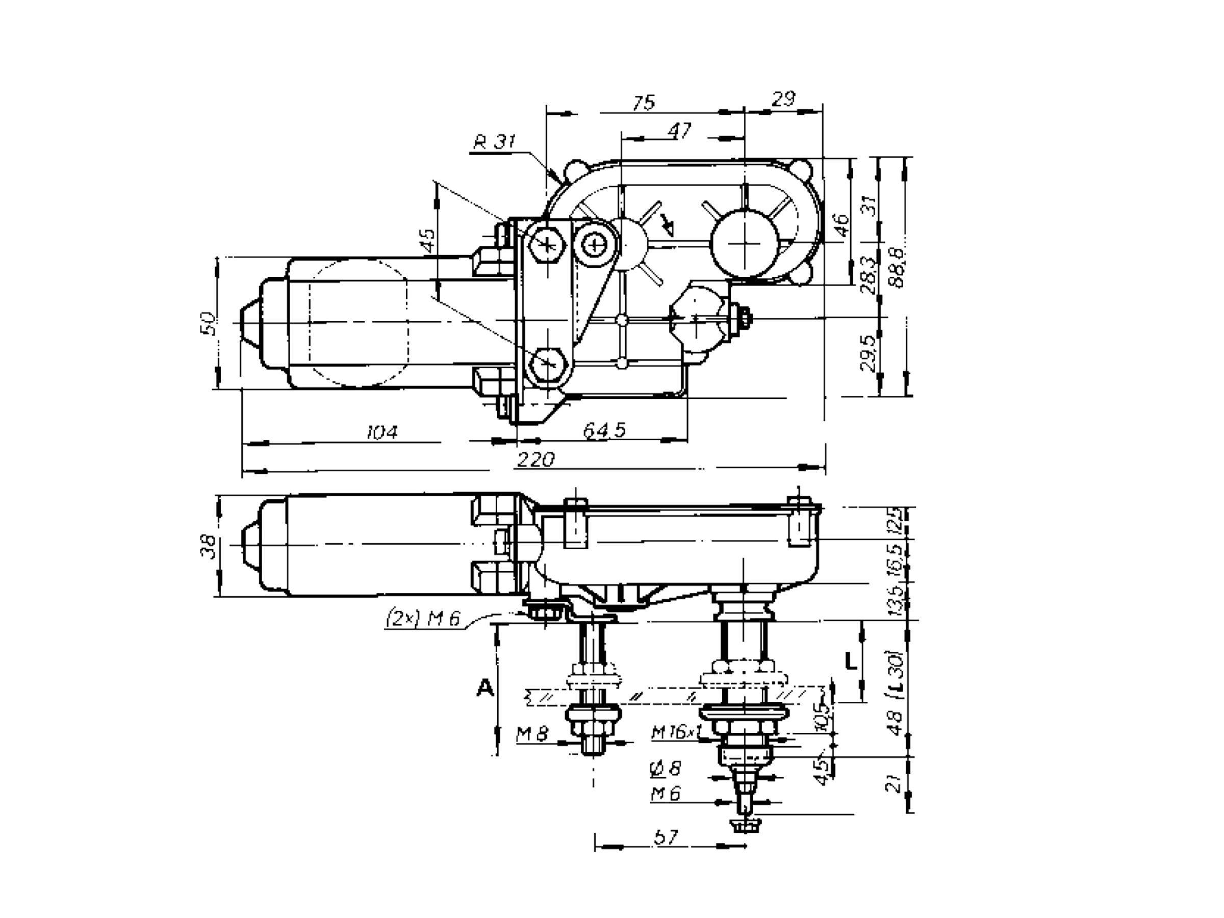 DOGA torkarmotor 316 12V 95 gr