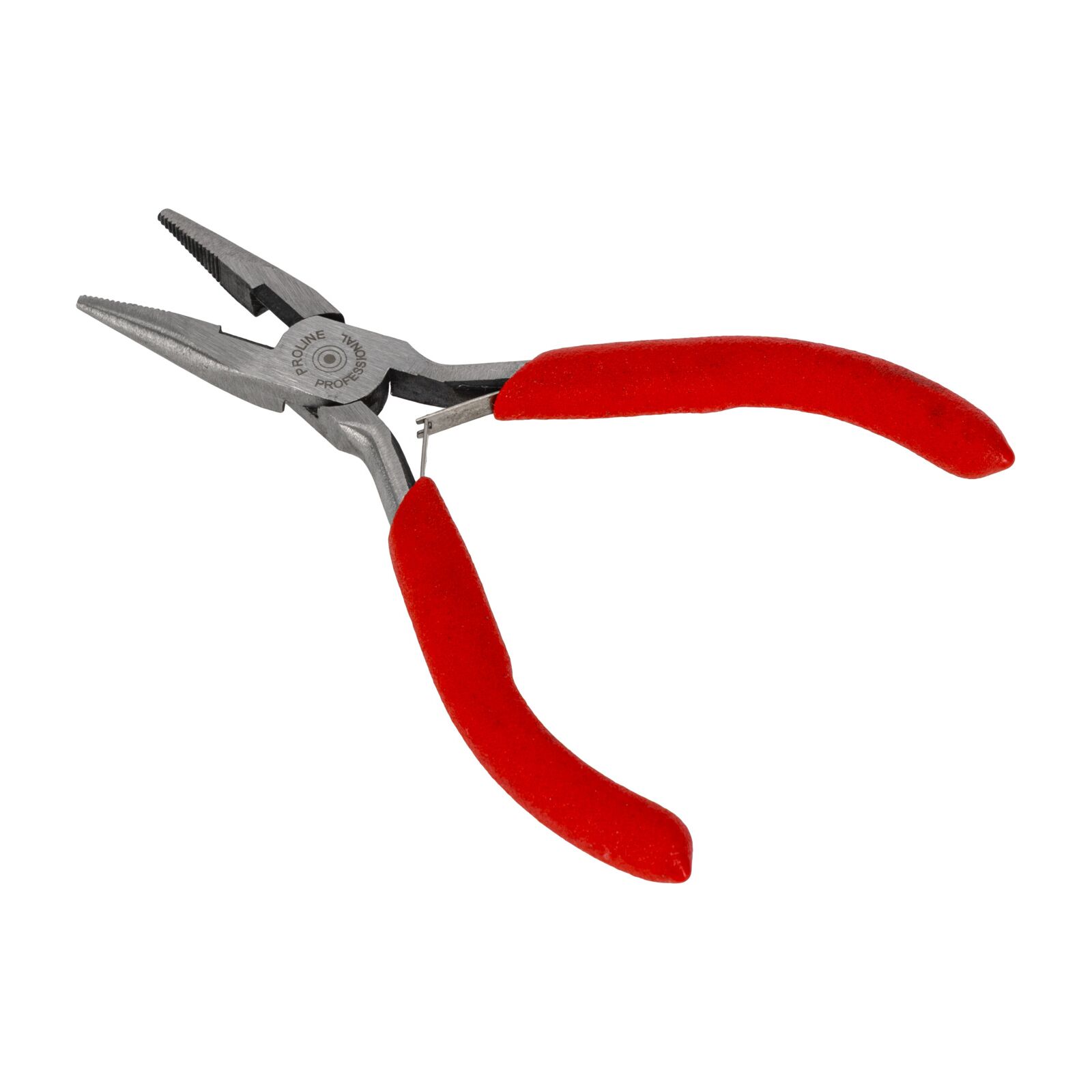 PROLINE TOOLS Flacktång 120 mm Micro med fjäder, rundad lång käft, Proline - 6
