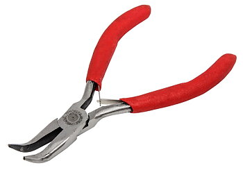 PROLINE TOOLS Flacktång böjd 120 mm, l=120 mm, Rundad Käft, Proline