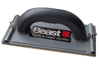 Beast Slipplatta för manuell slipning, sliphantag med fästen för sandpapper eller slipnät 220 x 110 mm