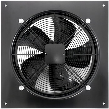 Harmann Ventilatoren Väggmonterad utsugsfläkt 550 mm, axialfläkt 550 W 7500 m3/h, professionell industrifläkt med gravitationsjalusi, Harmann WAX 550/W/4/750S