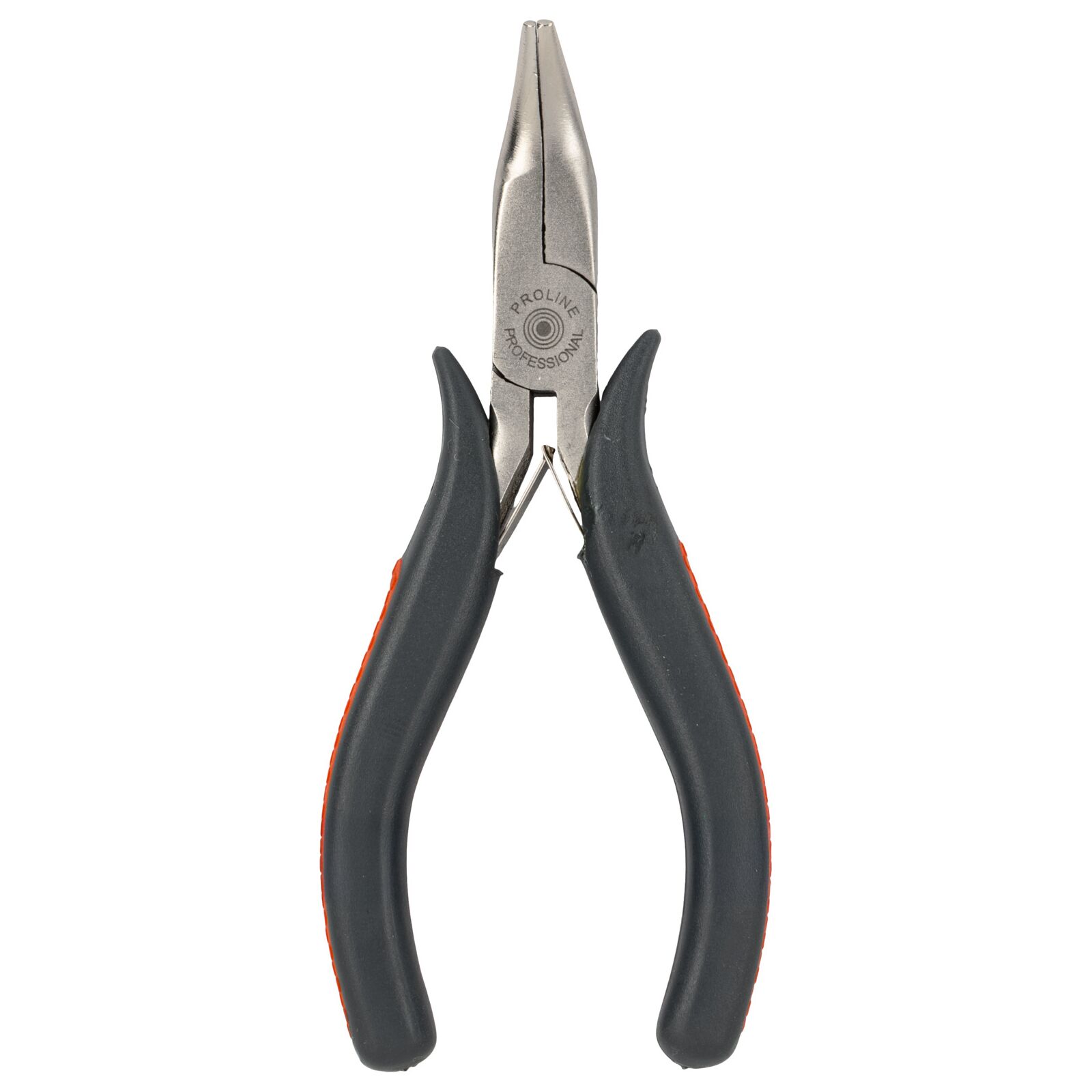 PROLINE TOOLS Flacktång böjd 120 mm, Drop Forged, Härdad, Fjäder, Satin Finish, Röd Plast med Svart Antiglidmaterial, Proline - 2