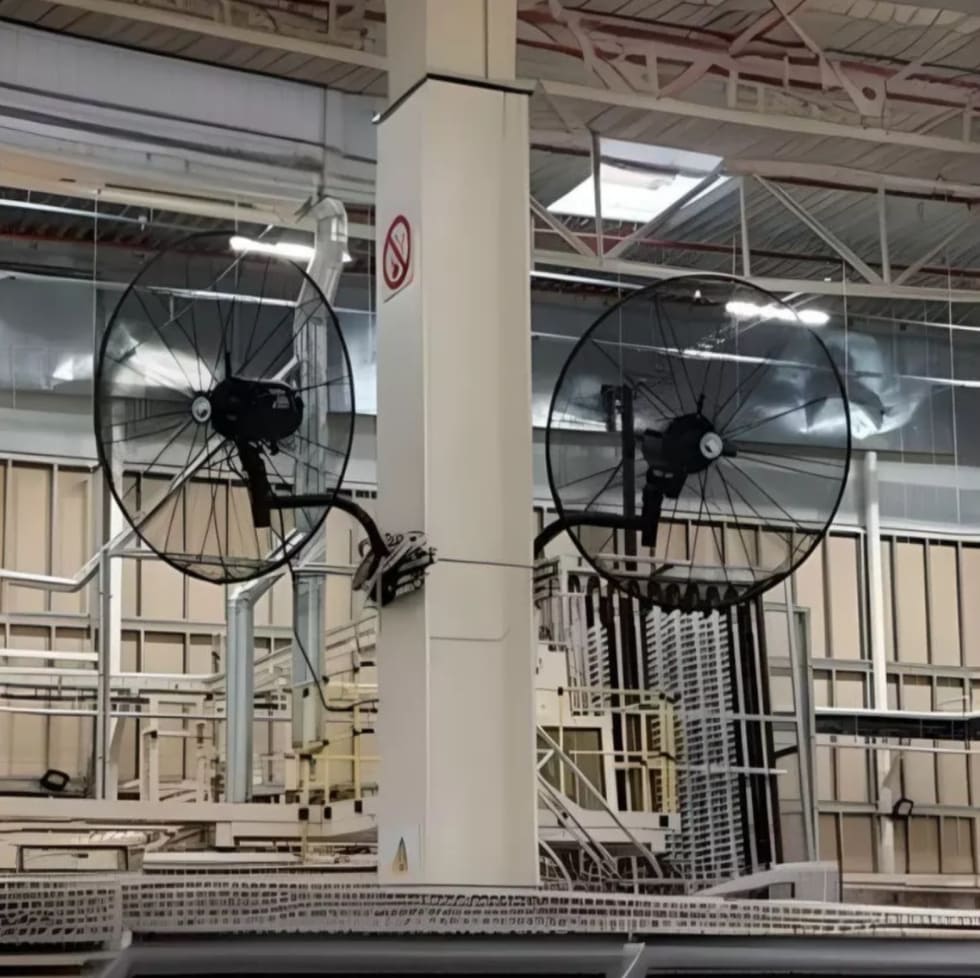 Kraftfull väggfläkt 75 cm 230W - industrifläkt för väggmontering, 17400m3/h, inkl. varvtalsreglerare - 3