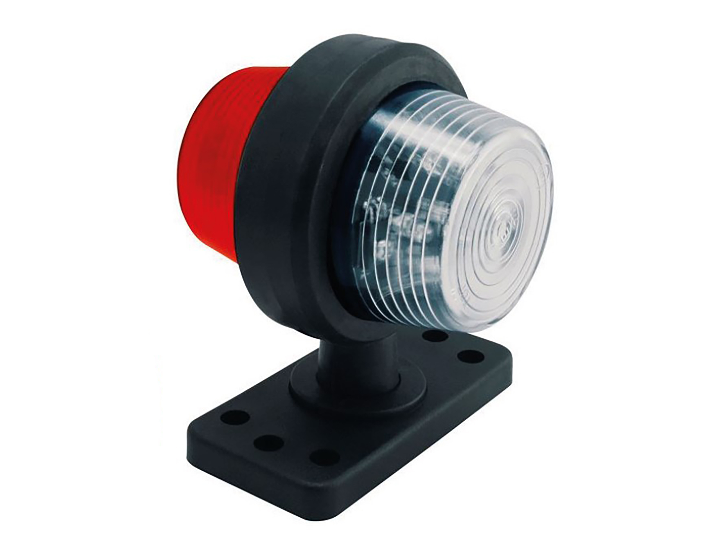 LED Positionsljus 110 mm röd/vit, E-märkt