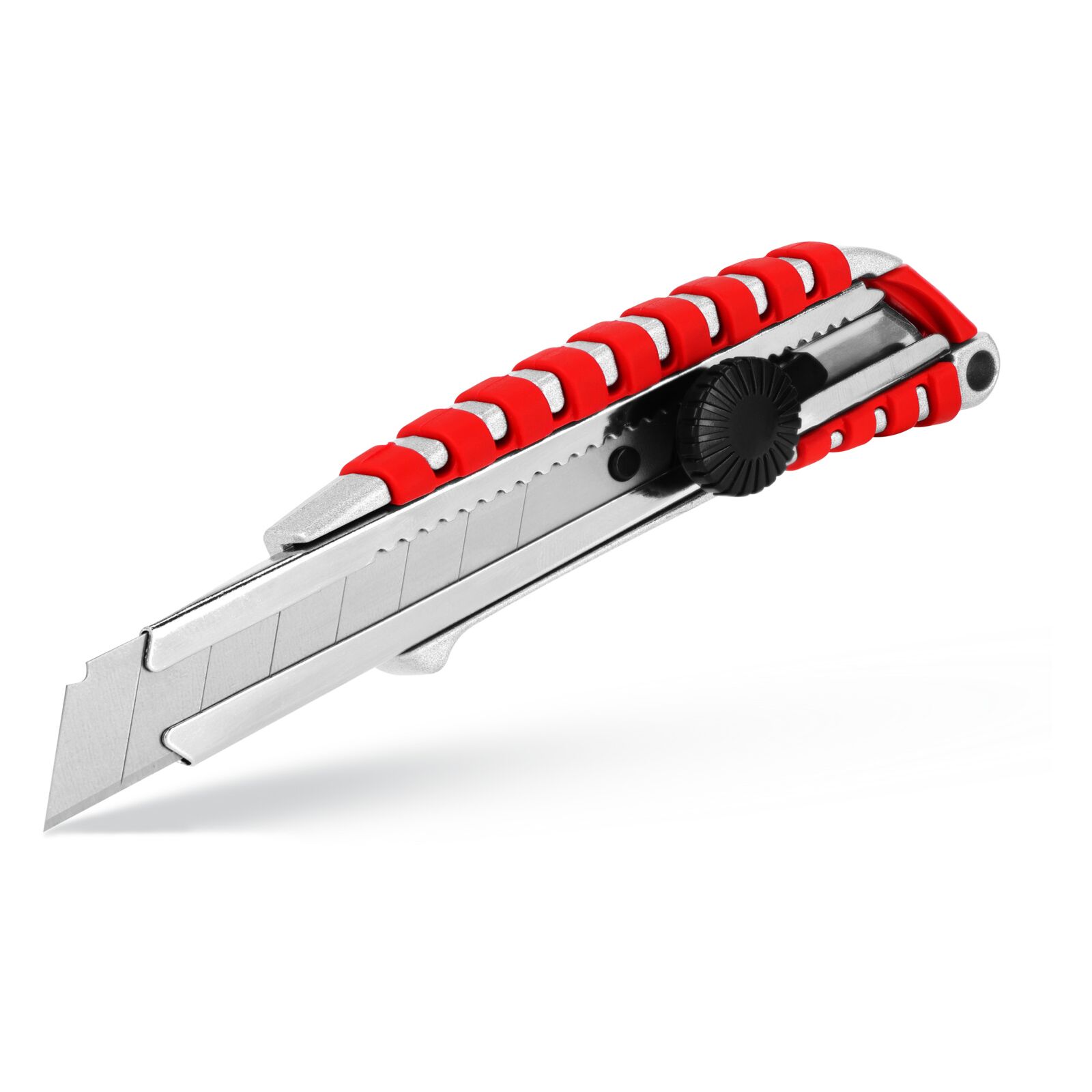 PROLINE TOOLS Retraktabel Kniv 18 mm, SK5, Aluminium/Gummihandtag, Proline - 2