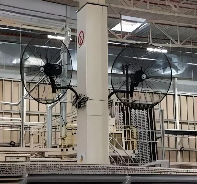 Kraftfull väggfläkt 65 cm 210W - industrifläkt för väggmontering, 12300 m3/h m3/h - 2