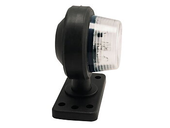 LED Positionsljus 110 mm med täcklock vit