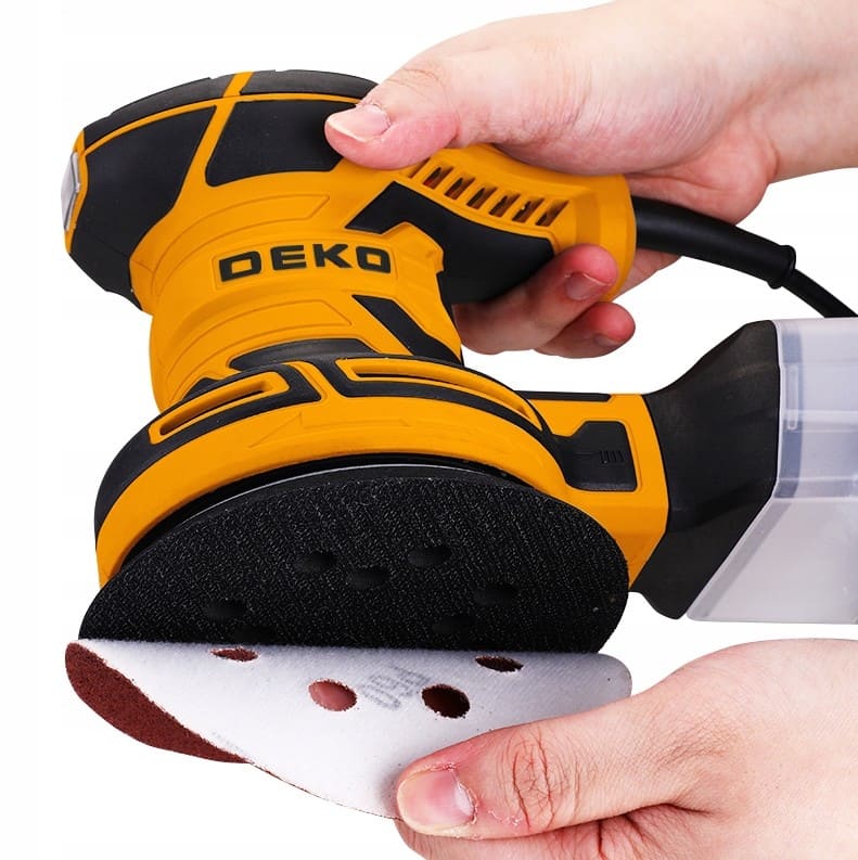 Oscillerande polermaskin 230V 125 mm, 320 W, 7000-14000 RPM, justering av sliprondeller, Deko - 10