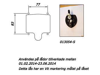 Trailerlås med T-handtag, svart, version 1