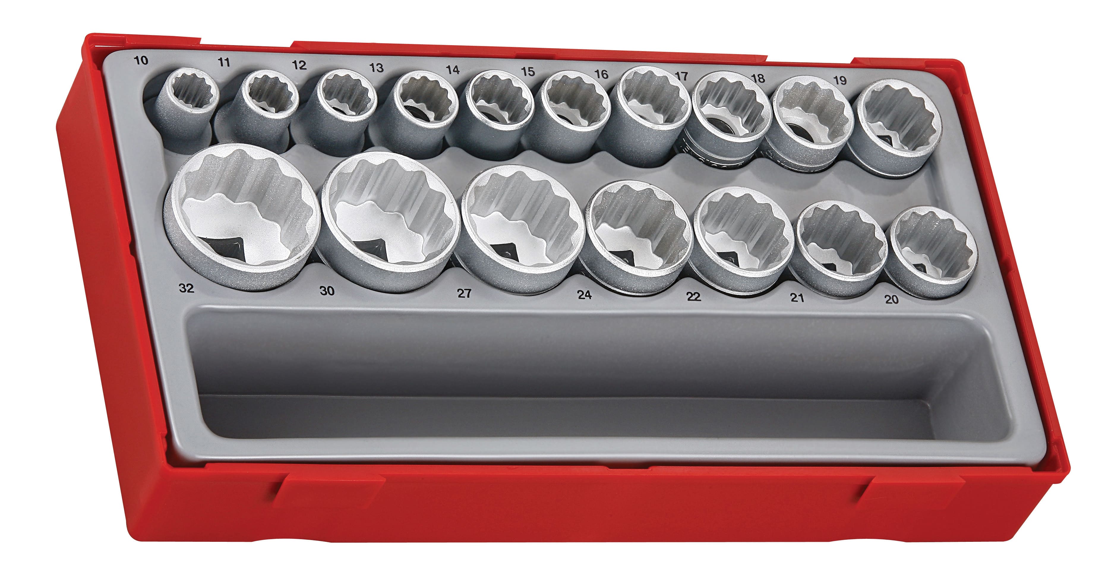 Hylssats 1/2 tolvkantshylsor 11-32 mm, TENG Tools