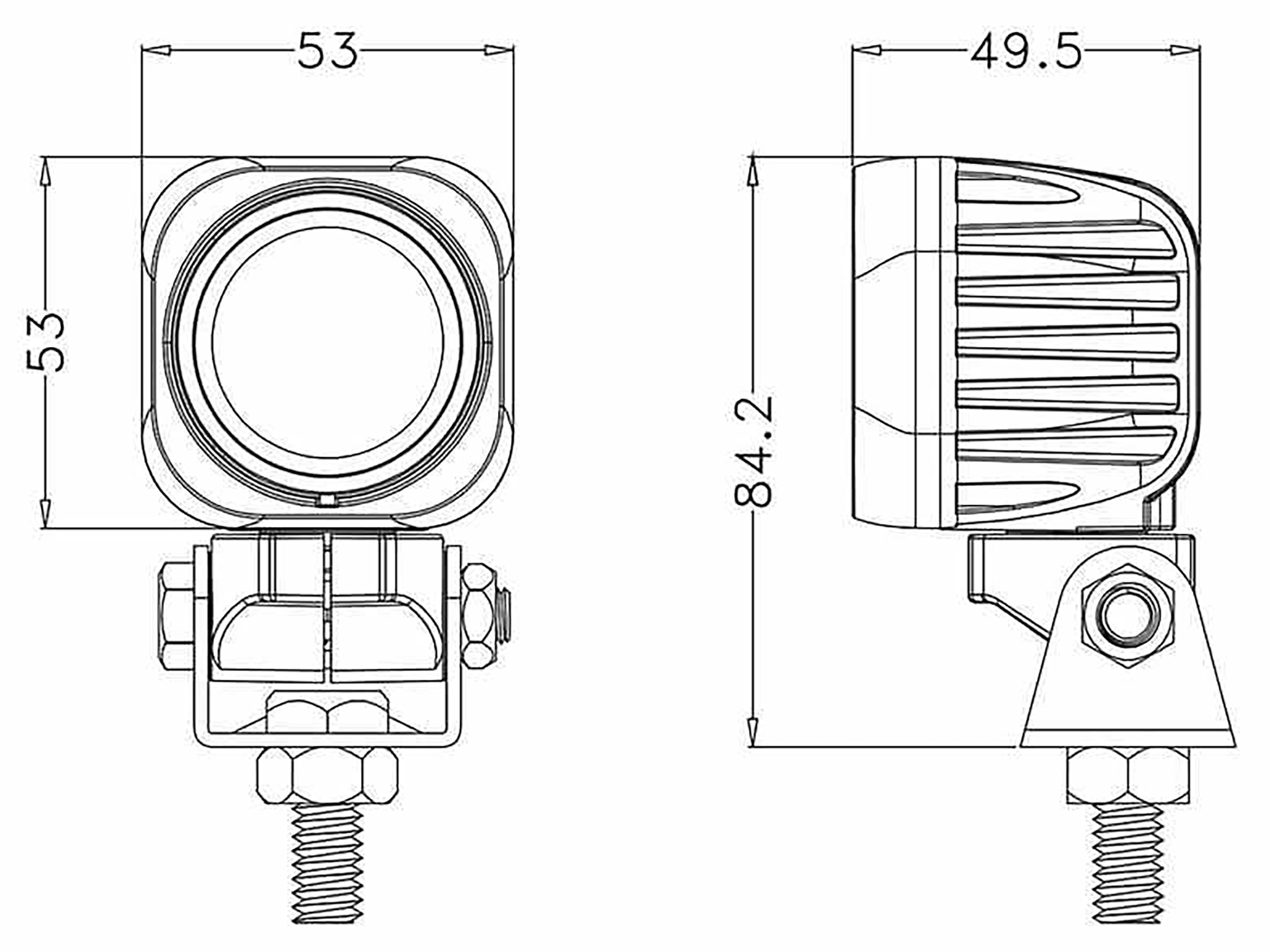 BriodLights Arbetslampa Mini 1000 lm - 3
