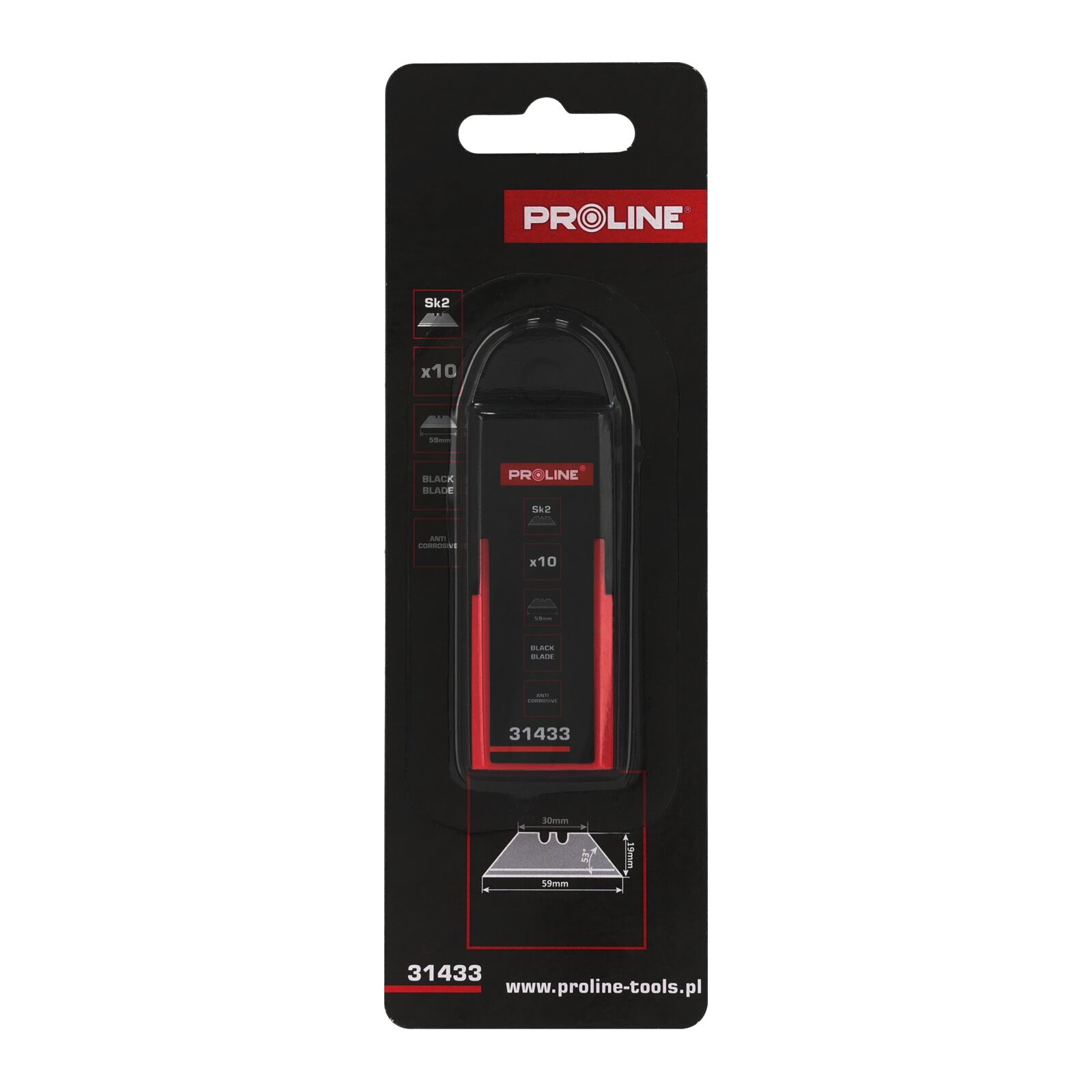 PROLINE TOOLS Trimknivblad 59 x 0, 61 mm 10-pack, Proline - 3