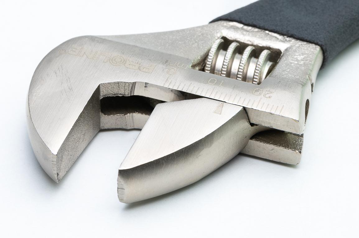 PROLINE TOOLS Skiftnyckel 150-600 mm, 19-62 mm, drop forged, kolstål, satin finish, gummibeklätt handtag, med skala, Proline (Storlek (mm) : 150) - 5