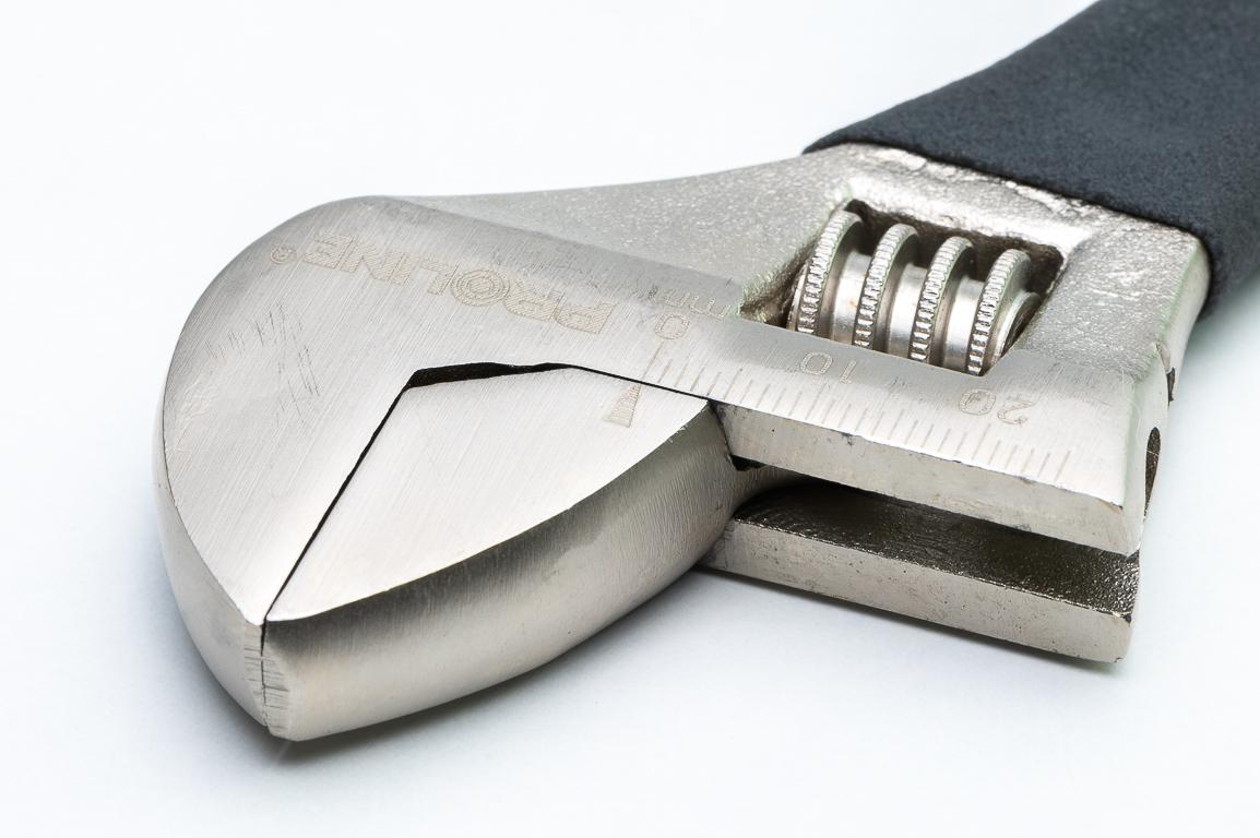 PROLINE TOOLS Skiftnyckel 150-600 mm, 19-62 mm, drop forged, kolstål, satin finish, gummibeklätt handtag, med skala, Proline (Storlek (mm) : 200) - 4