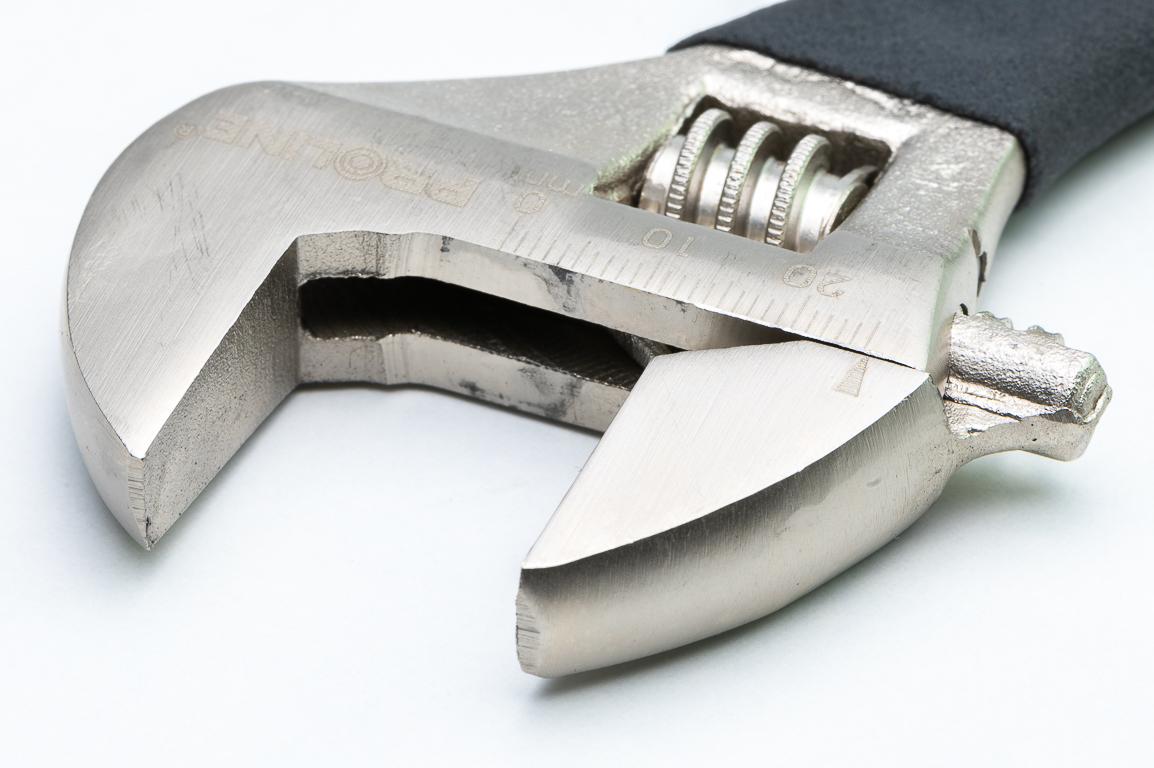 PROLINE TOOLS Skiftnyckel 150-600 mm, 19-62 mm, drop forged, kolstål, satin finish, gummibeklätt handtag, med skala, Proline (Storlek (mm) : 250) - 3