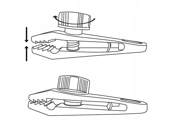 Skruvklämmor med handtag 10st, BUNGEE CORD CLIPS - 3