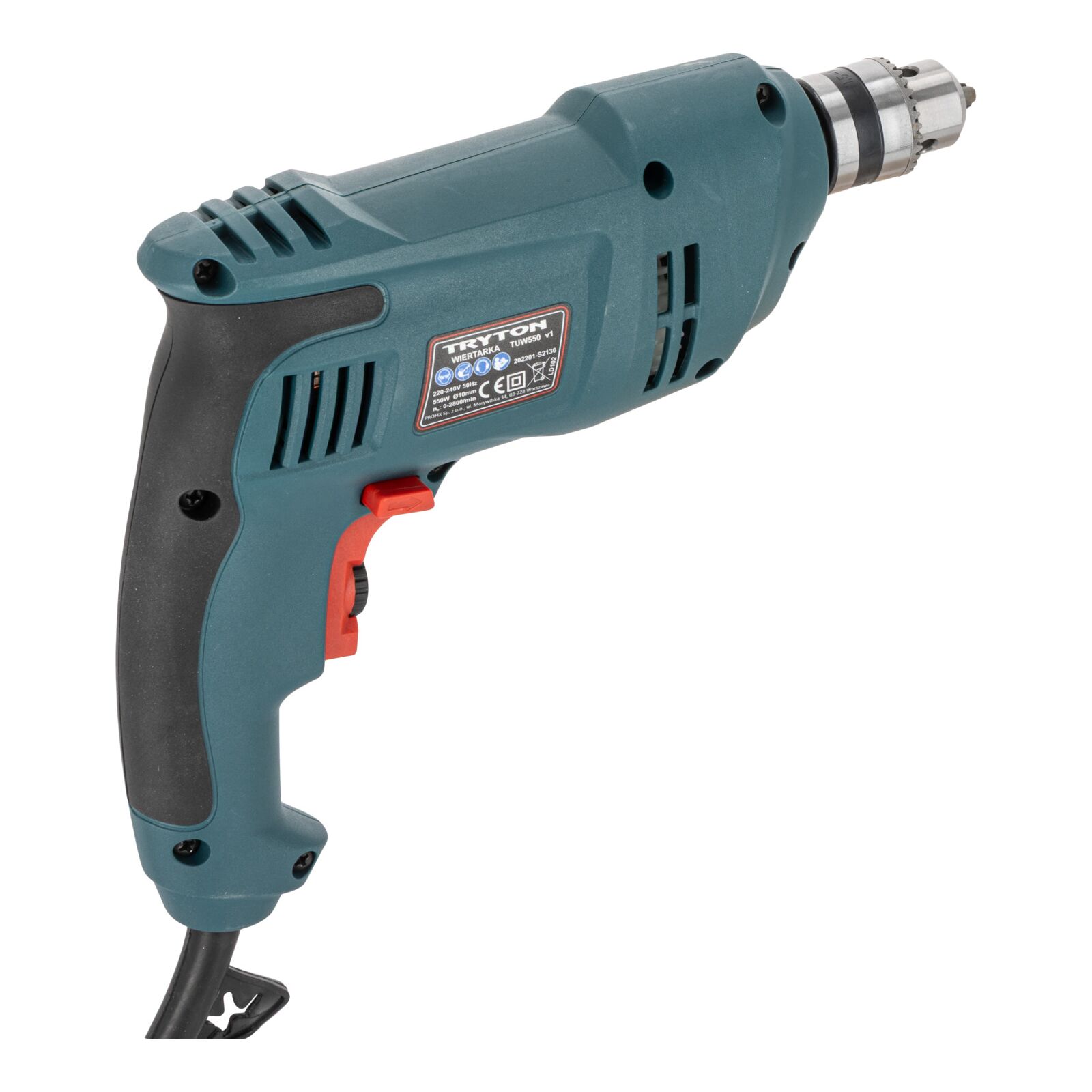 Tryton Borrmaskin (utan slagfunktion) 550W, 10 mm l/P - 5