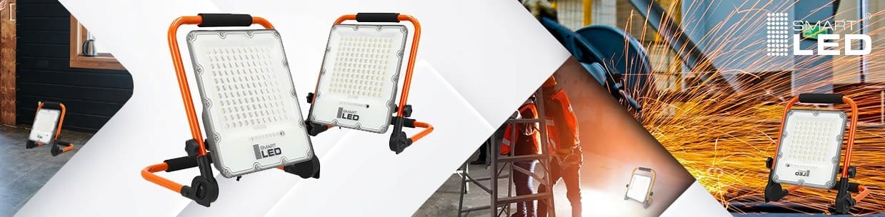 Arbetsbelysning LED 100W 3500lm Batteridriven IP65 Vridbar och Hopfällbar - 11