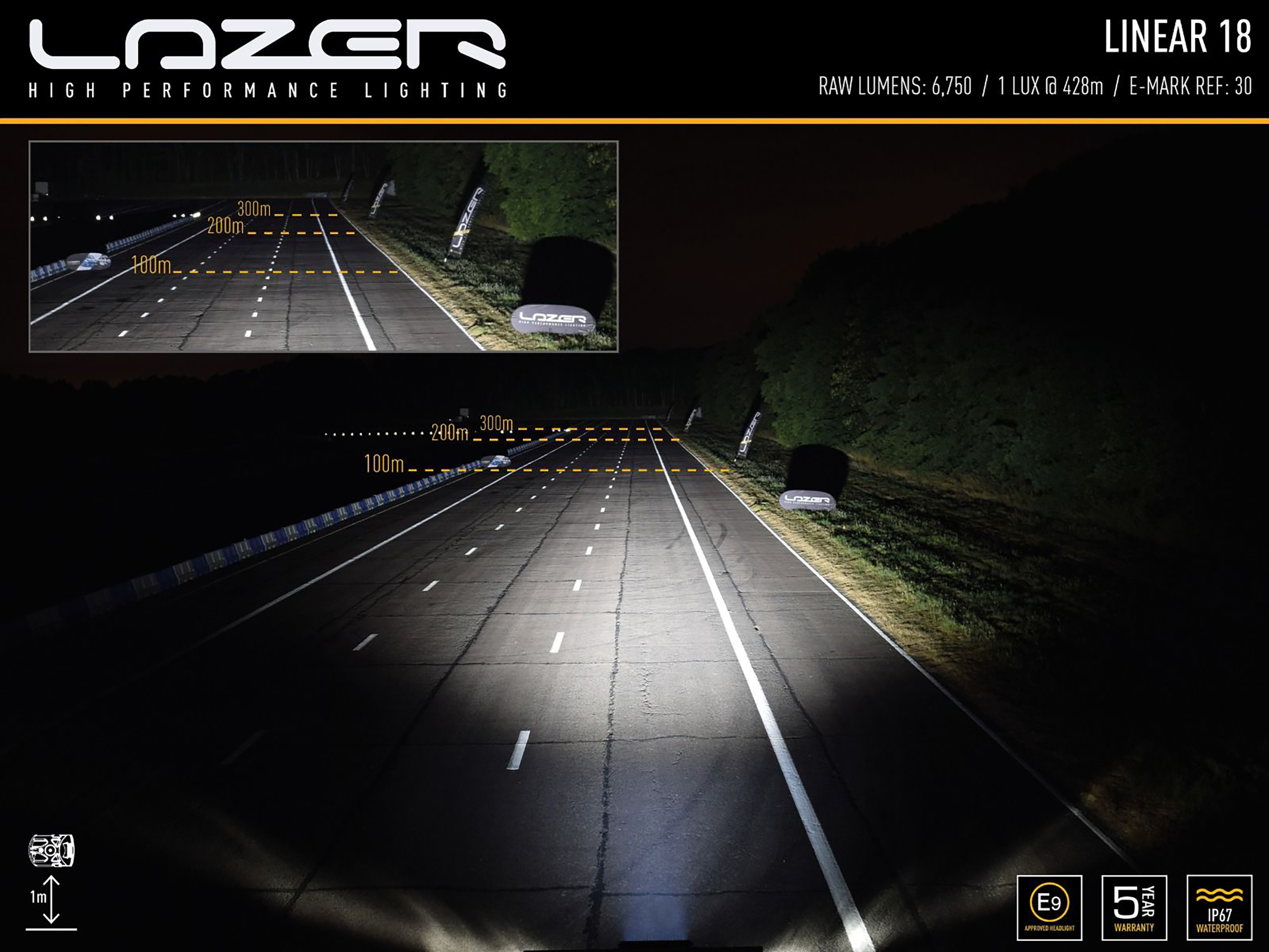 Lazer Linear 18 Std LED extraljusramp 21" (532 mm) - 3