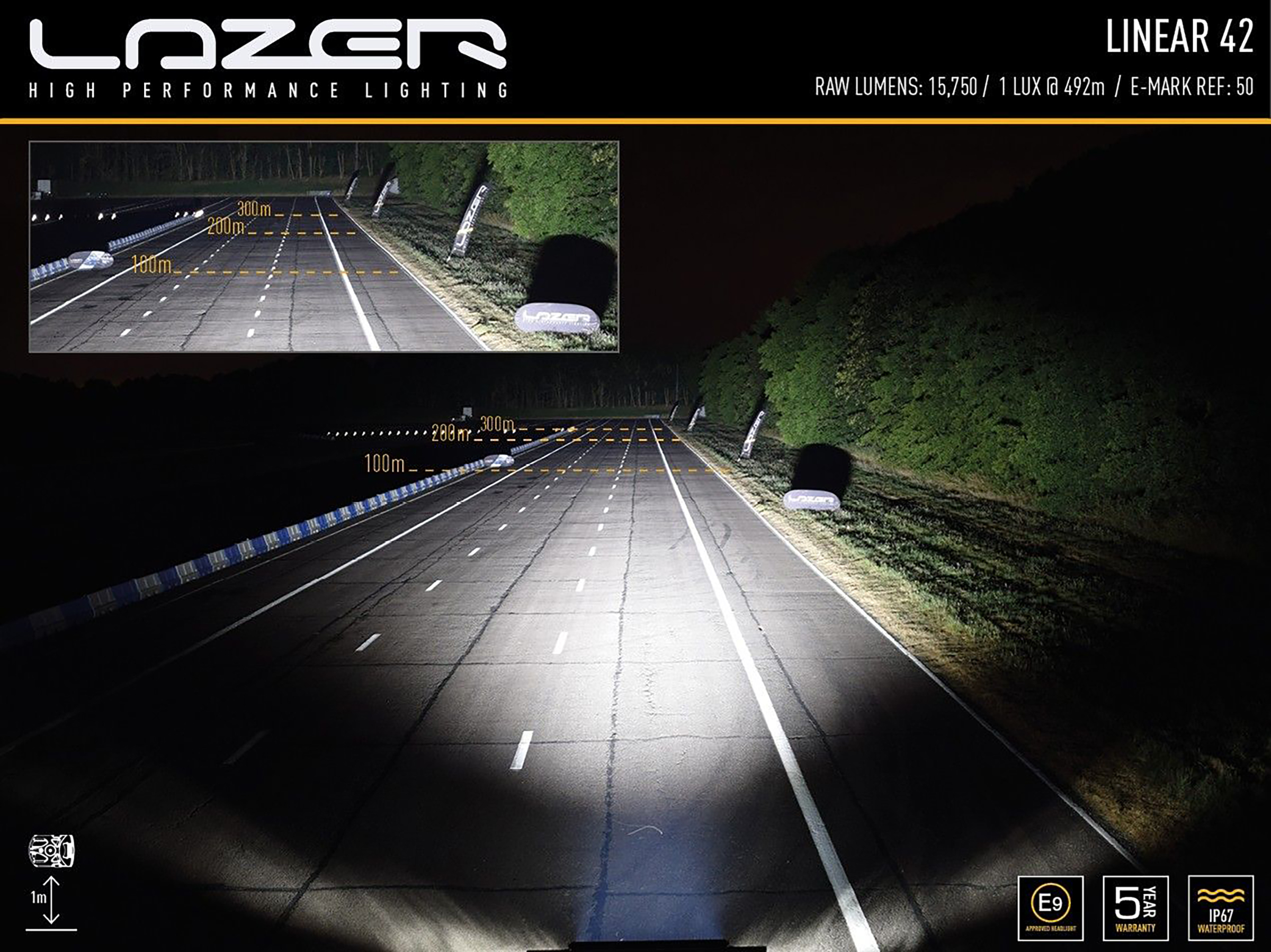Lazer Linear 42 Std LED extraljusramp 45" (1132 mm)