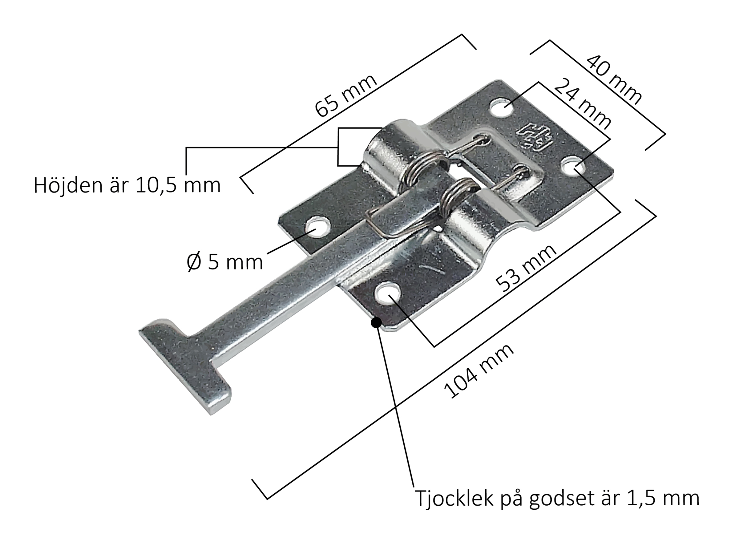 Tapp  70 mm rostfri - 2